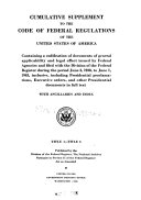 The Code of Federal Regulations of the United States of America