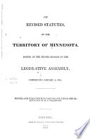 The Revised Statutes of the Territory of Minnesota