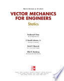 Ebook  Vector Mechanics for Engineers  Statics and Dynamics