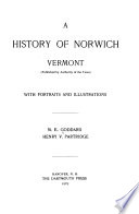 A History of Norwich  Vermont