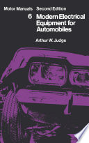 Modern Electrical Equipment for Automobiles Book