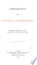 Concordance of the Divina Commedia Book