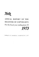 Annual Report of the Register of Copyrights for the Fiscal Year Ending    