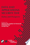 Data and Applications Security XVII Book