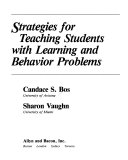 Strategies for Teaching Students with Learning and Behavior Problems Book