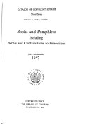 Catalogue of Title-entries of Books and Other Articles Entered in the Office of the Librarian of Congress, at Washington, Under the Copyright Law ... Wherein the Copyright Has Been Completed by the Deposit of Two Copies in the Office