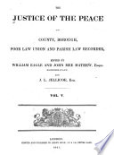 Justice of the Peace and County  Borough  Poor Law Union and Parish Law Recorder Book