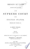 Reports Of Cases Argued And Adjudged In The Supreme Court Of The United States