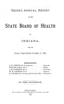 Annual Report of the State Board of Health of Indiana