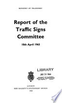 Report of the Traffic Signs Committee, 18th April 1963