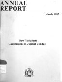 Annual Report Of The New York State Commission On Judicial Conduct