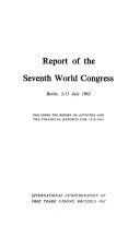 Report [and Proceedings] of the 1st- 1949- World Congress