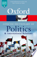 The Concise Oxford Dictionary of Politics and International Relations