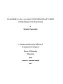 Computer Simulation and Liquid State Theoretical Studies of Simple Models of Complex Fluids