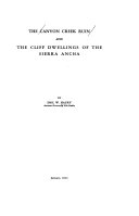The Canyon Creek Ruin and the Cliff Dwellings of the Sierra Ancha Book