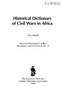 Historical Dictionary Of Civil Wars In Africa