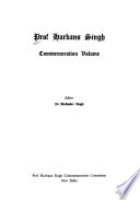 Prof. Harbans Singh Commemoration Volume