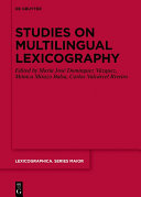 Studies on Multilingual Lexicography