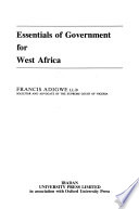 Essentials of Government for West Africa