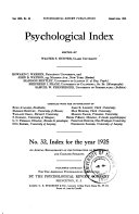 The Psychological Index