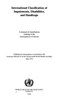 International Classification of Impairments  Disabilities  and Handicaps