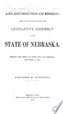 Laws Passed by the Legislature of the State of Nebraska