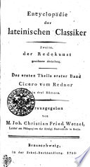Cicero vom Redner in drei Büchern - Johann Christian Friedrich 
