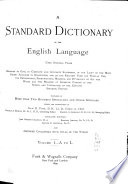 A Standard Dictionary of the English Language  Upon Original Plans     Book