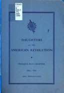 Daughters of the American Revolution, Presque Isle Chapter: ...