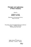Principles and Applications of Water Chemistry