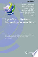 Open Source Systems  Integrating Communities