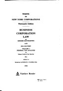 White on New York Corporations: Business corporation law
