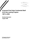Proposed Final Outer Continental Shelf Oil and Gas Leasing Program, 1997 to 2002