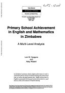 Primary School Achievement in English and Mathematics in Zimbabwe