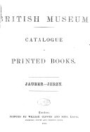 Catalogue of Printed Books in the Library of the British Museum