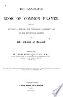 The Annotated Book of Common Prayer Book
