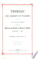 Thoreau  the Hermit of Walden