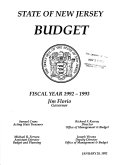 State of New Jersey Budget
