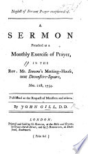 Neglect of fervent prayer complained of  A sermon  on Isai  lxiv  7   Book