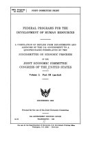 Federal Programs for the Development of Human Resources