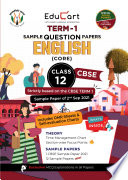 Educart CBSE Term 1 ENGLISH CORE Sample Papers Class 12 MCQ Book For Dec 2021 Exam  Based on 2nd Sep CBSE Sample Paper 2021 