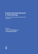 Practice Oriented Research in Psychotherapy