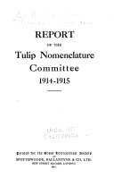 Read Pdf Report of the Tulip Nomenclature Committee  1914 1915