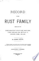 Record of the Rust Family
