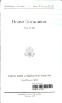 United States Congressional Serial Set, Serial no. 14956, House Documents Nos. 8-18