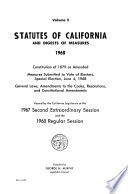 Statutes of California and Digests of Measures