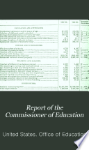 Report of the Commissioner of Education Book PDF