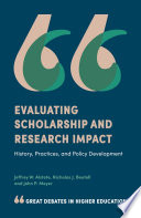 Evaluating Scholarship and Research Impact Book