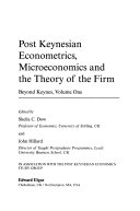 Post Keynesian Econometrics  Microeconomics and the Theory of the Firm