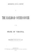 Annual Report of the Railroad Commissioner of the State of Virginia